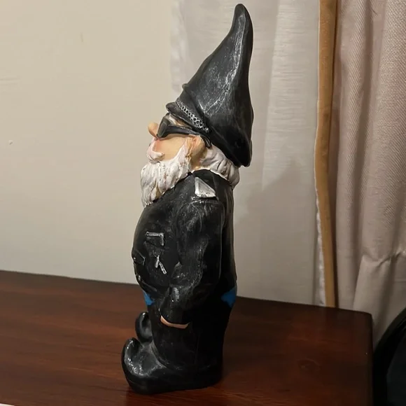 Vintage HARLEY DAVIDSON Biker Gnome  Motorcycle Leather Man Cave Decor - Picture 4 of 16